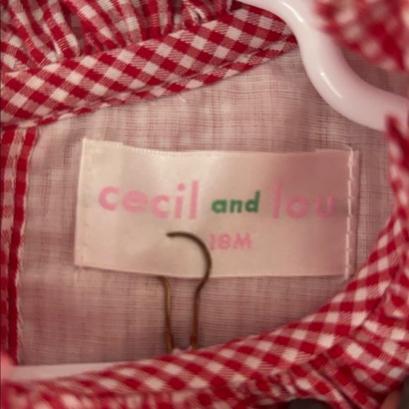 Cecil & Lou Red, White Smocked Dress NWT 18 months - Picture 2 of 4